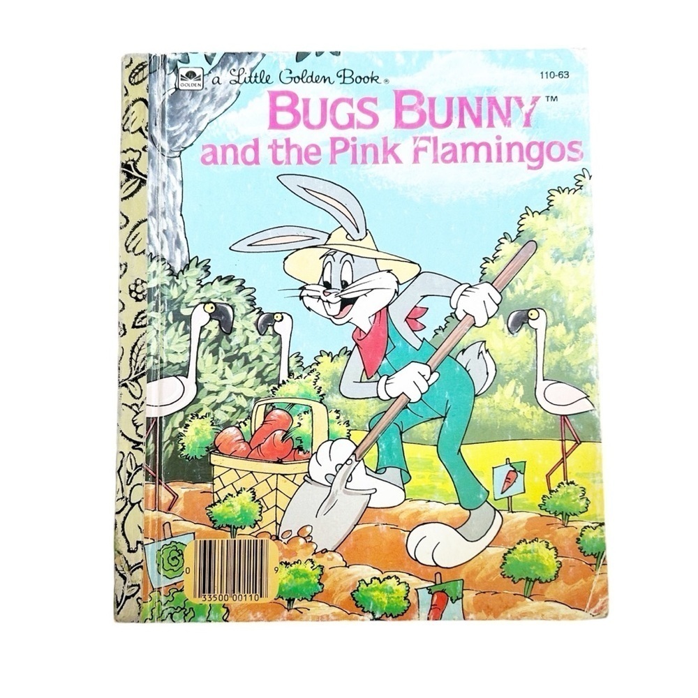 Vintage Little Golden Book Bugs Bunny and the Pink Flamingos 1987 Warner Bros